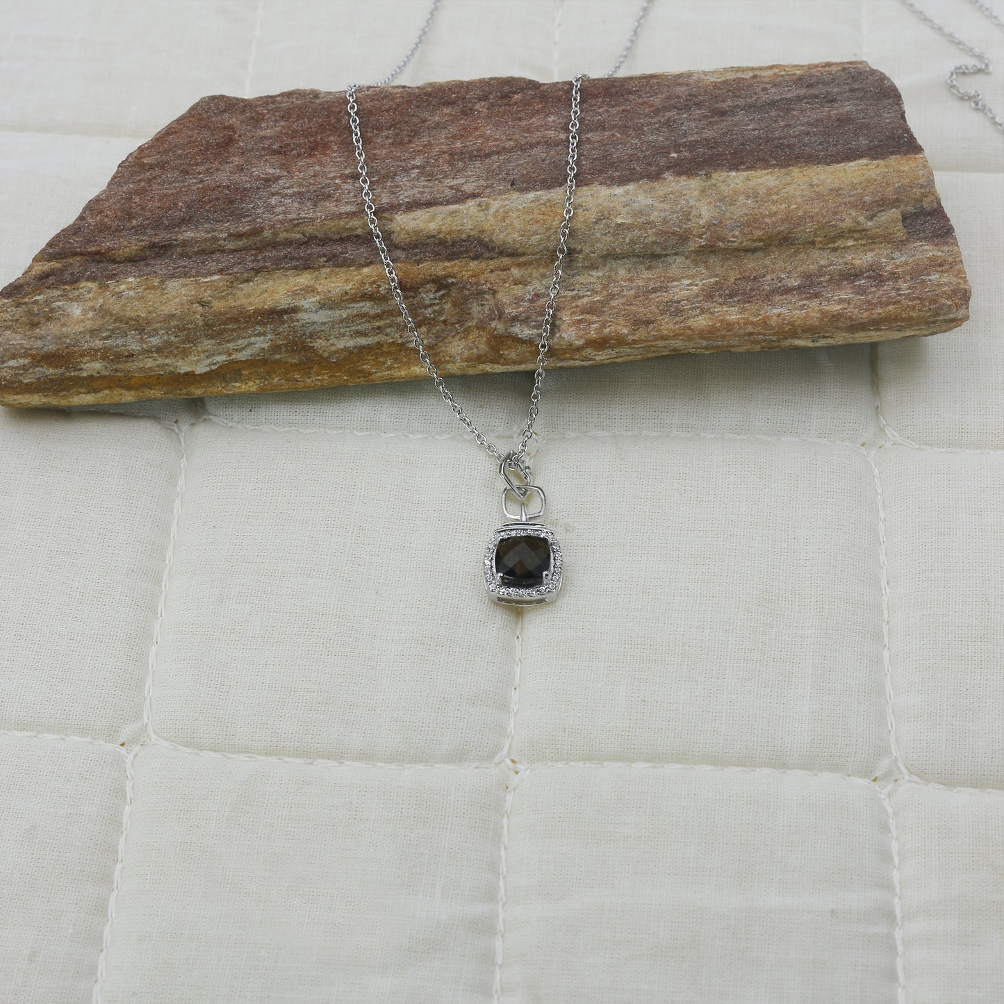 Black Onyx Diamond Gold Pendant Necklace - Anirudh Jewels