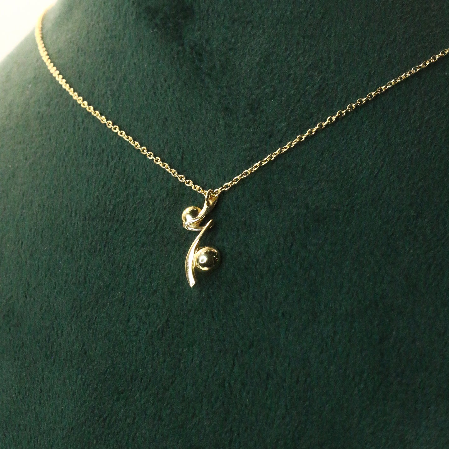 Minimal Gold Abstract Pendant Necklace - Anirudh Jewels