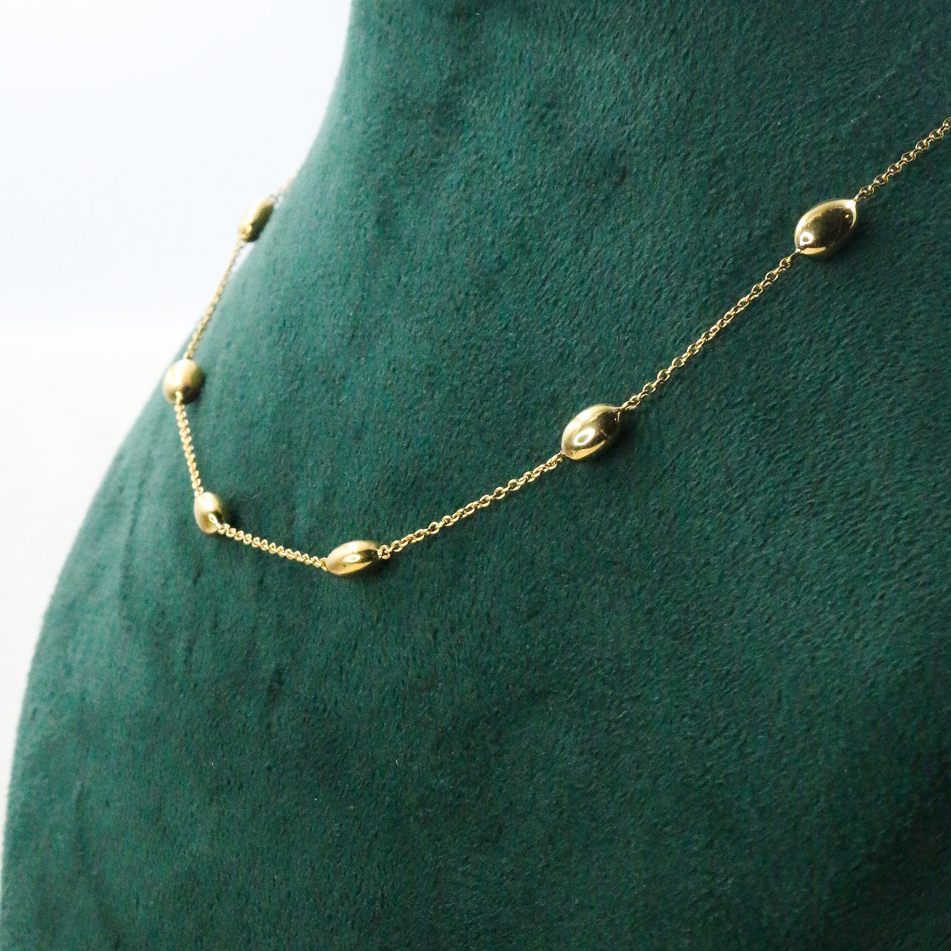 Minimal Gold Station Necklace - Anirudh Jewels