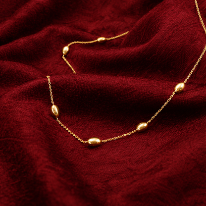 Minimal Gold Station Necklace - Anirudh Jewels