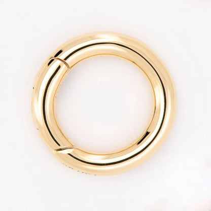 Minimalist Round Gold Lock Charm – Circular Lock Pendant - Anirudh Jewels