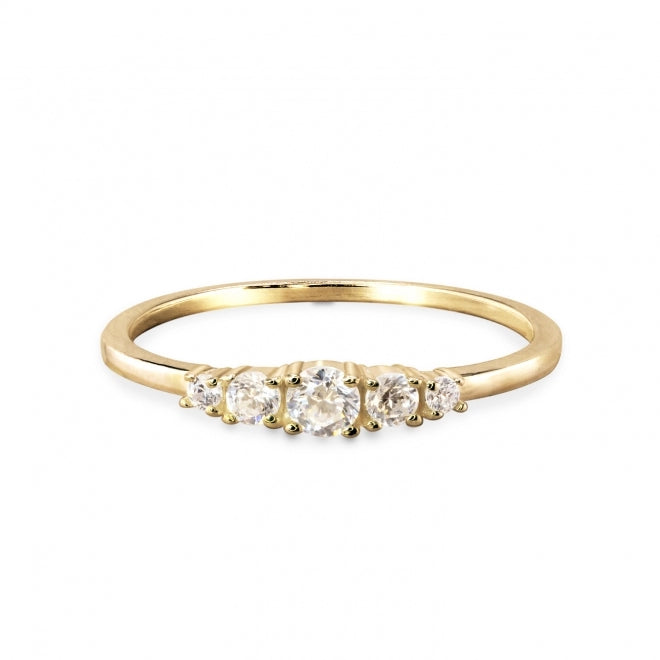 Yellow Gold North Star Diamond Cluster Ring