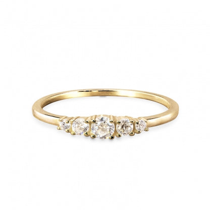 Yellow Gold North Star Diamond Cluster Ring