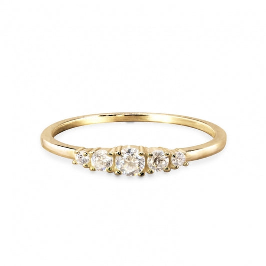 Yellow Gold North Star Diamond Cluster Ring