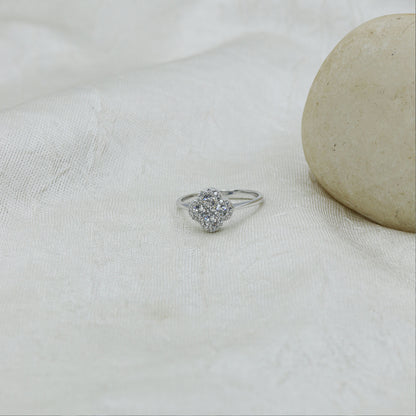 Cushion Halo Diamond Gold Ring for Women – Luxury Statement Engagement Ring - Anirudh Jewels