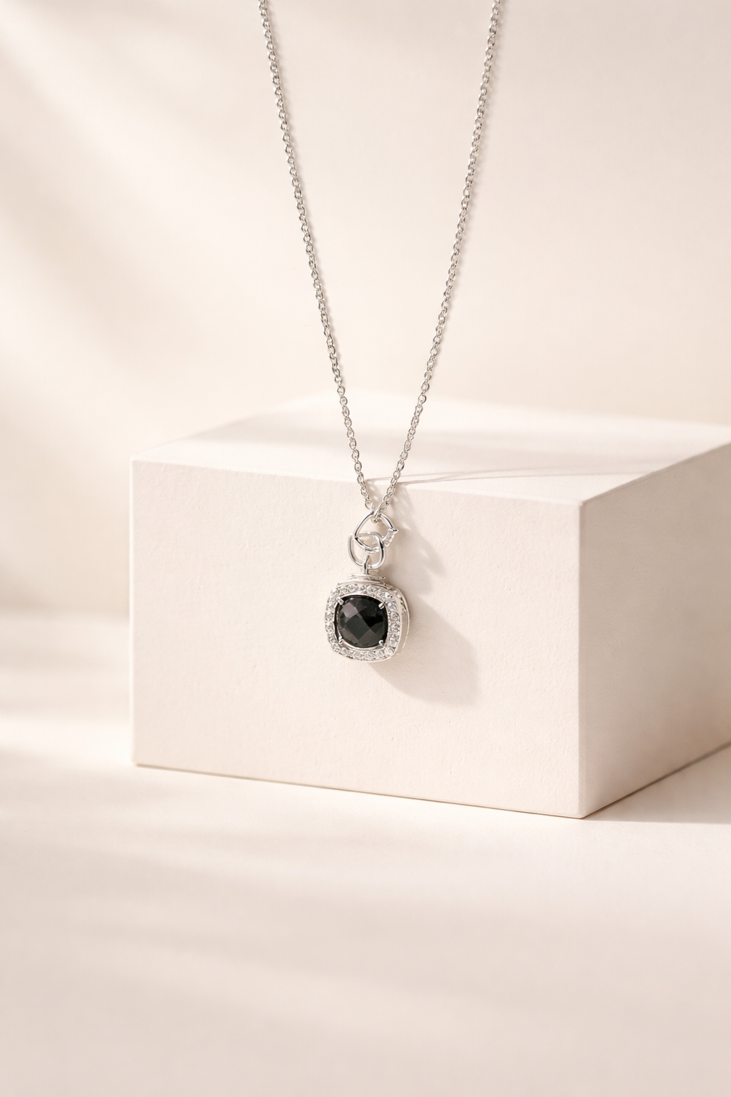 Black Onyx Diamond Gold Pendant Necklace - Anirudh Jewels