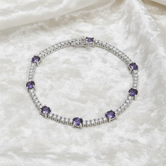 Sapphire & Diamond Grand Tennis Bracelet