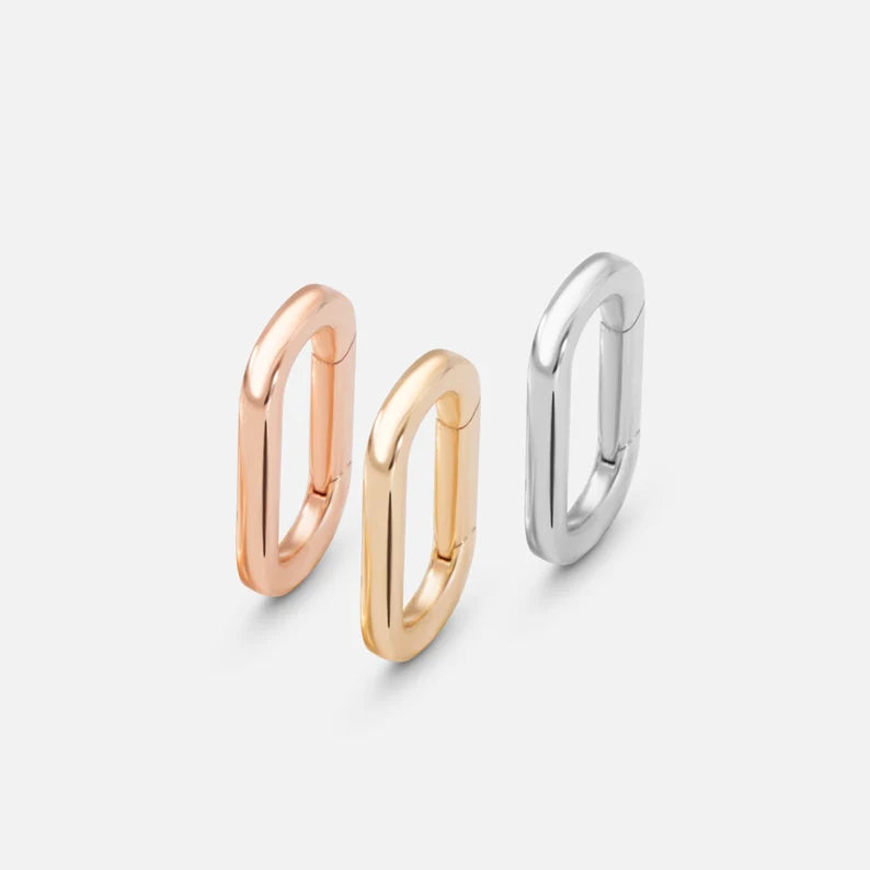 Minimalist Gold Lock Pendant – Paperclip Lock Charm - Anirudh Jewels