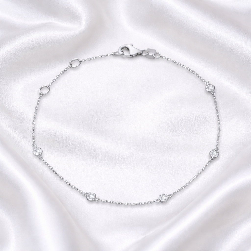 Petite CVD Diamond Station Bracelet