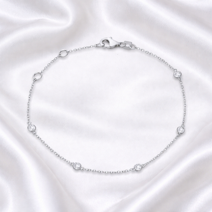 Petite CVD Diamond Station Bracelet