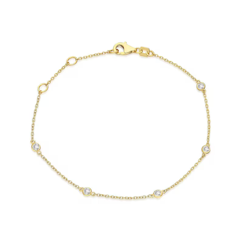 Petite CVD Diamond Station Bracelet