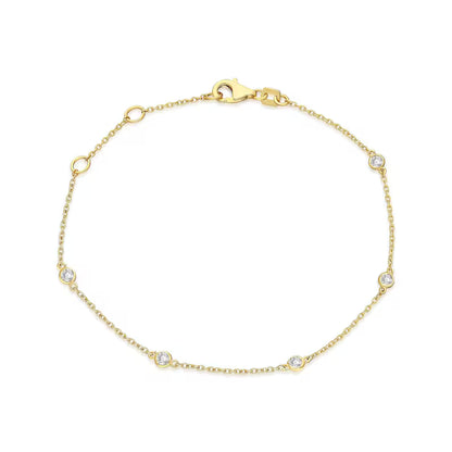Petite CVD Diamond Station Bracelet