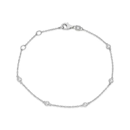 Petite CVD Diamond Station Bracelet