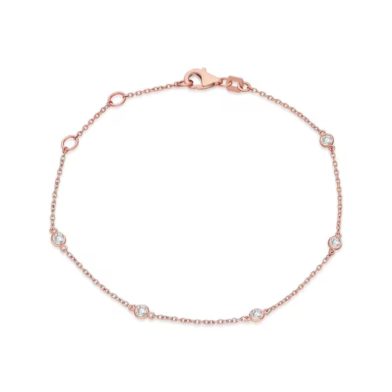 Petite CVD Diamond Station Bracelet