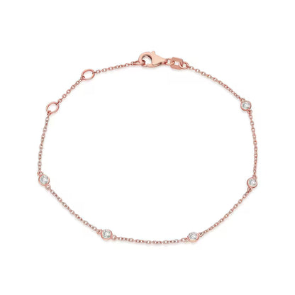 Petite CVD Diamond Station Bracelet