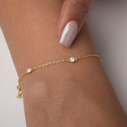 Petite CVD Diamond Station Bracelet