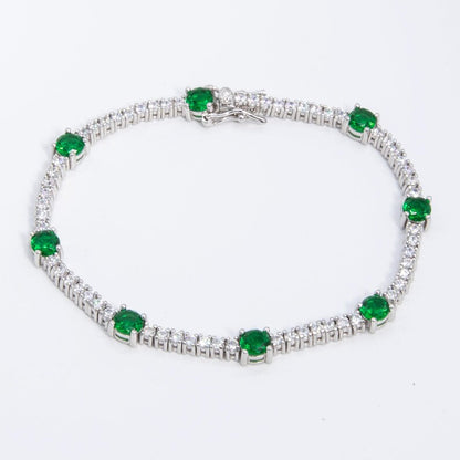 Sapphire & Diamond Grand Tennis Bracelet