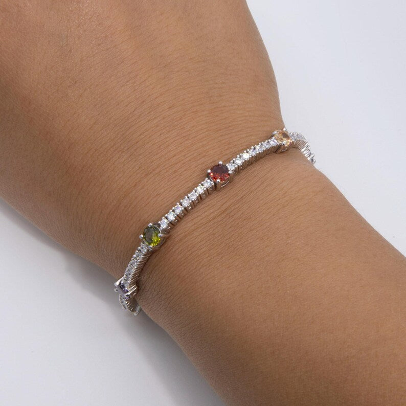 Sapphire & Diamond Grand Tennis Bracelet