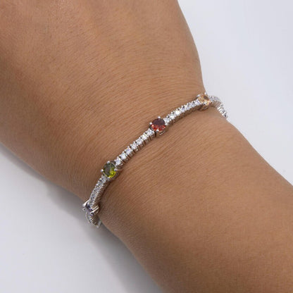 Sapphire & Diamond Grand Tennis Bracelet