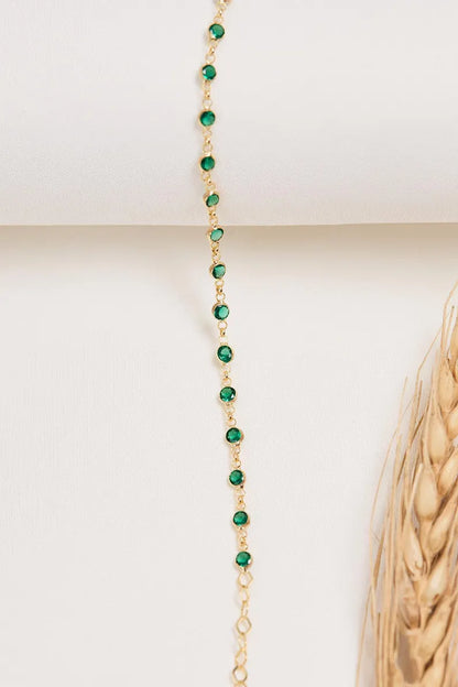 Emerald Tennis Gold Bracelet – 3.5ct Natural Emerald Fine Jewelry - Anirudh Jewels