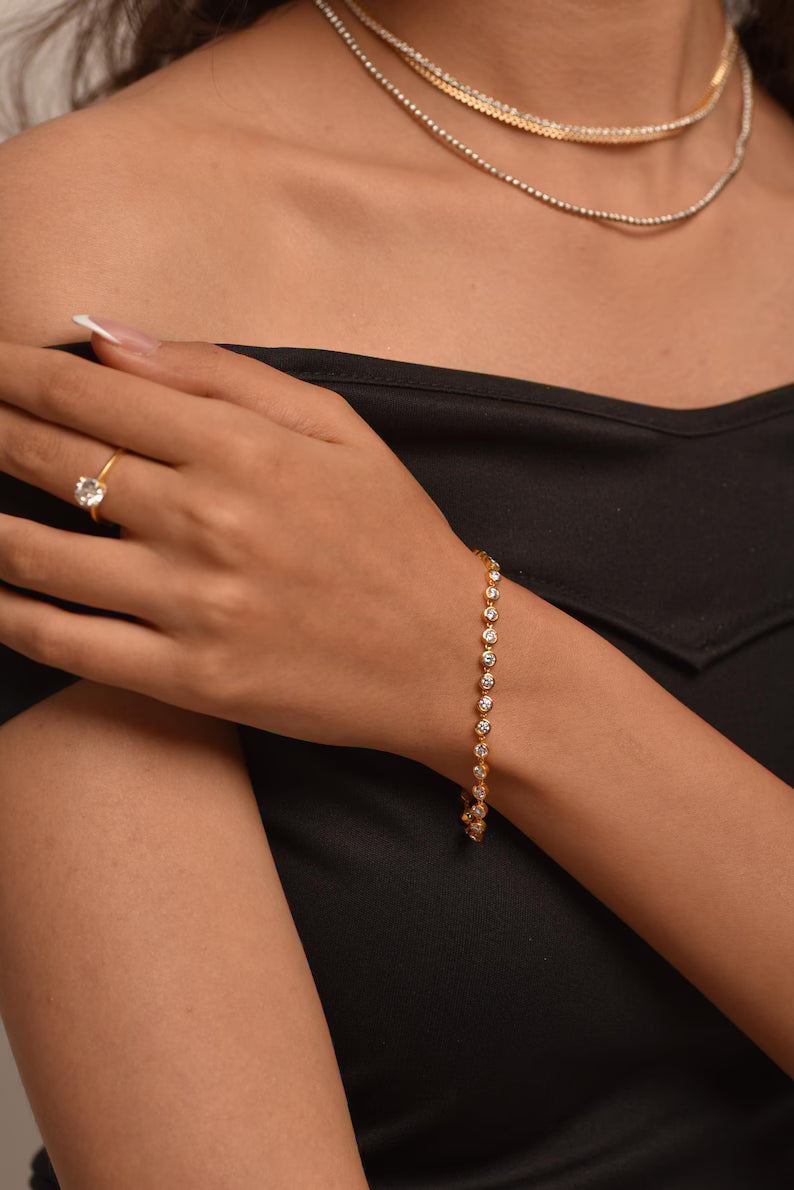 Elegant Diamond Brilliance Tennis Bracelet