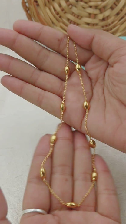 Minimal Gold Station Necklace