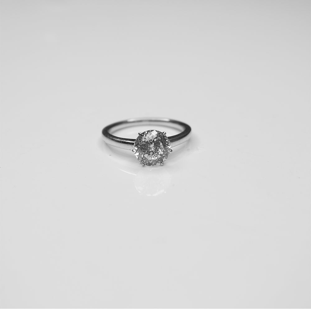 2.00 Carat Solitaire CVD Diamond Ring in Yellow Gold