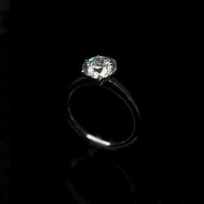 2.00 Carat Solitaire CVD Diamond Ring in Yellow Gold